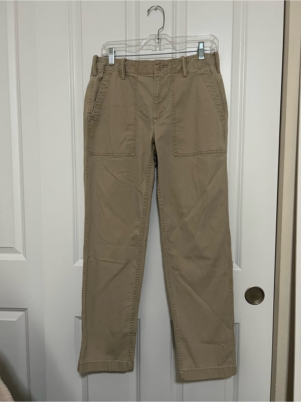 Lands' End Mid Rise Straight Leg Khaki Utility Pants Size 6